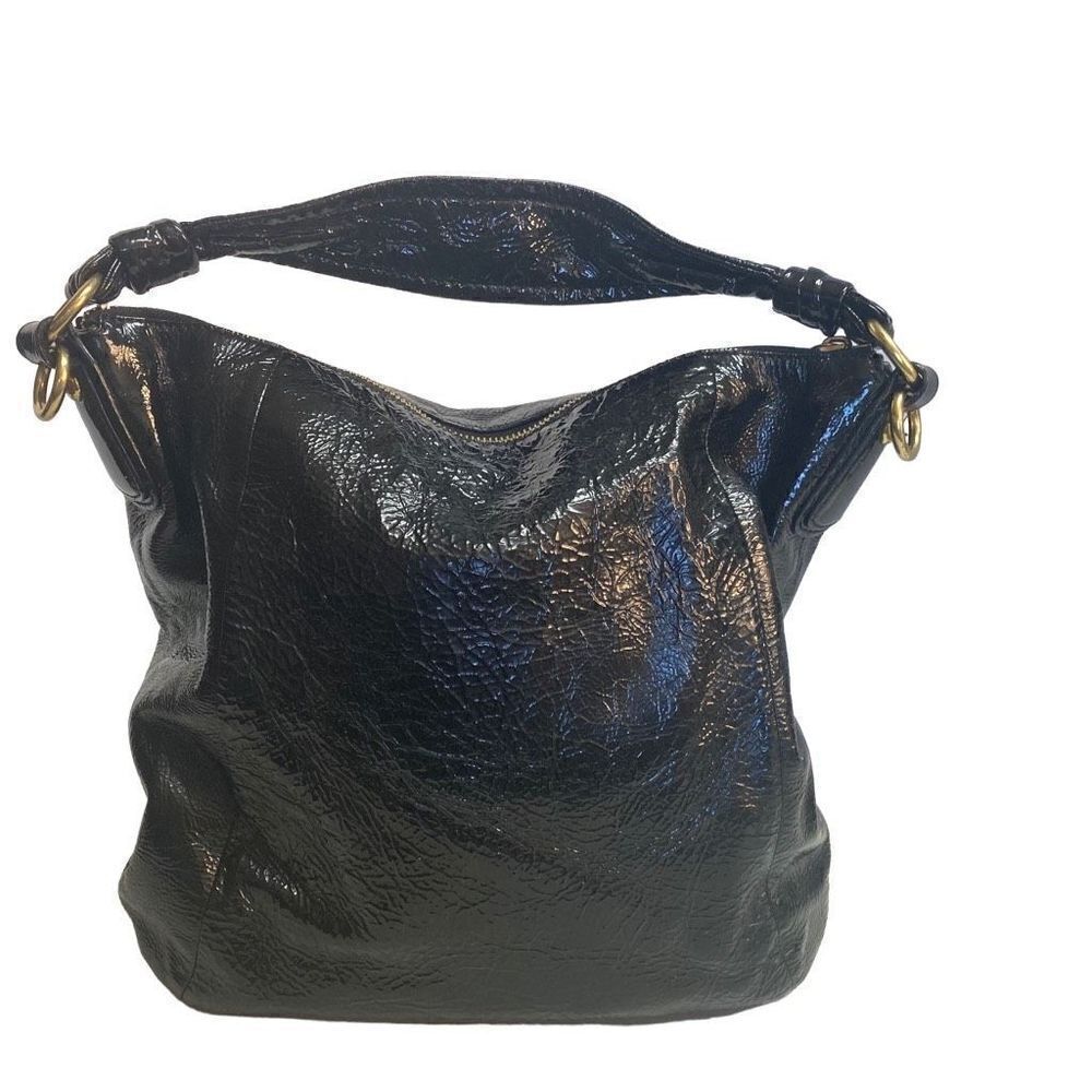 COACH Women’s Kristen Hobo Bag‎ Black Patent Leather 18013 12X13